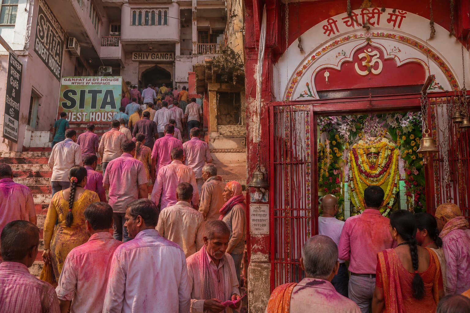 Ancient Chamsathi Devi Temple Entrance